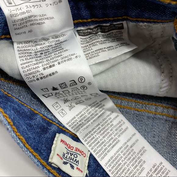 Women’s Levi’s Button Fly White Oak Blue Denim Short Size 27 - Picture 9 of 9